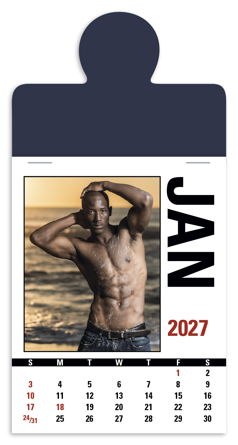 Triumph® Calendars Press-N-Stick Male Call Calendar 1769